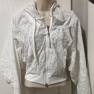 Women's White Lace print Jacket adidas